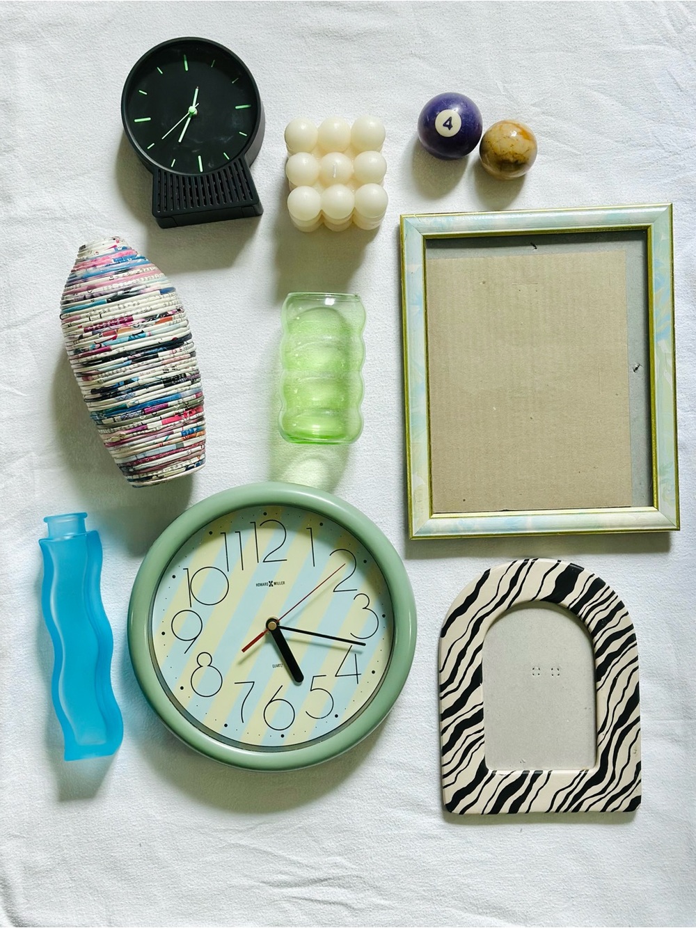 Decor bundle - blue green wavy